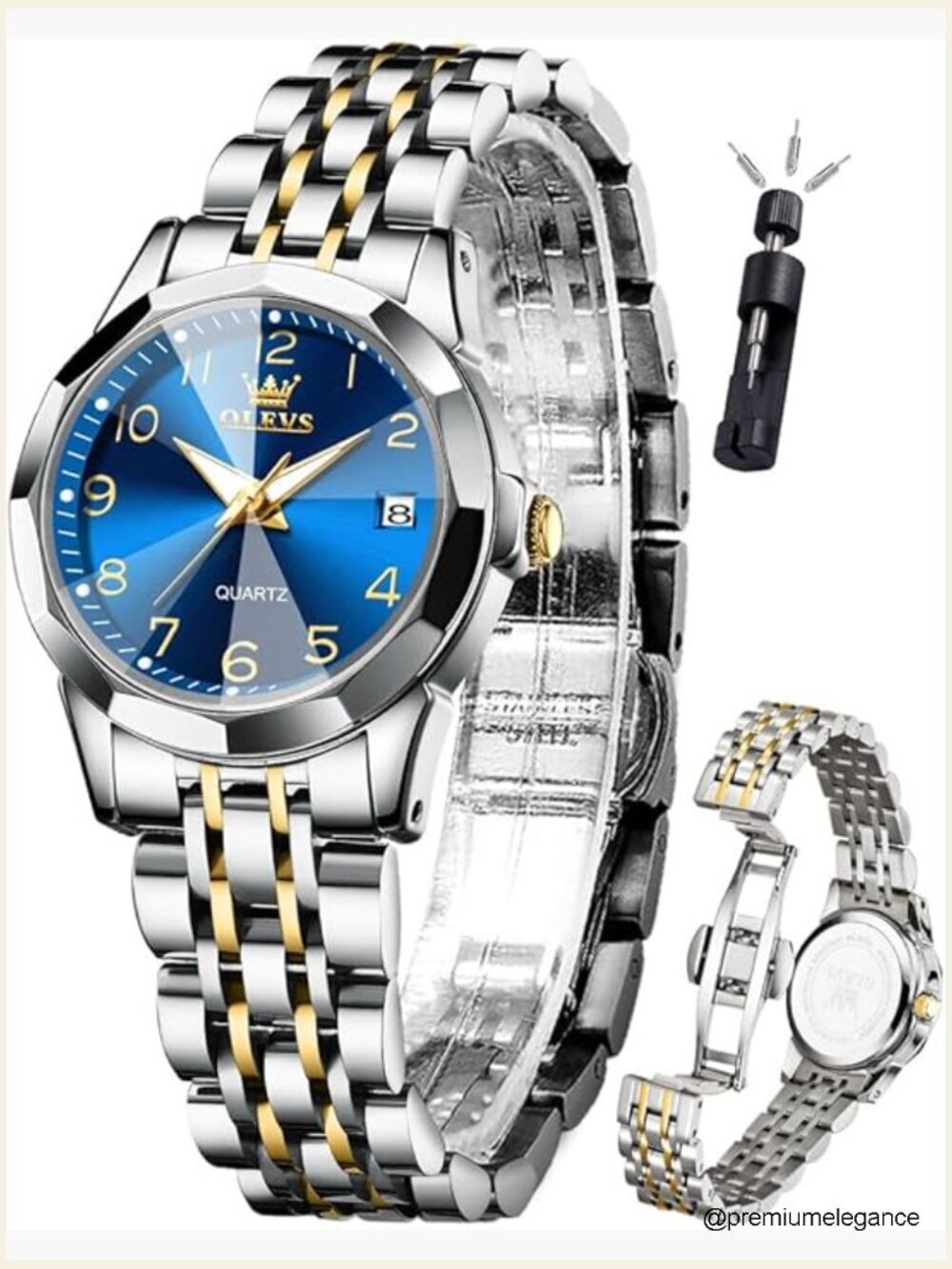 Stainless Steel Small Wrist Dress Watch Analog Quartz Ladies